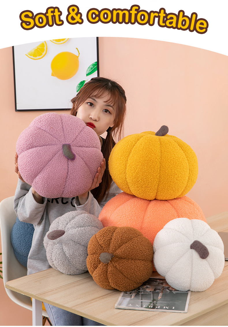 Cute Pumpkin Pillow Plush Stuffed 3D Toy-2